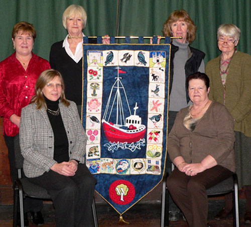 The WI members who created the banner